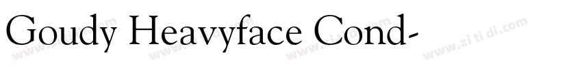 Goudy Heavyface Cond字体转换